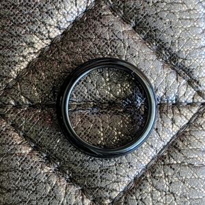 NEW beautiful reflective shiny hematite wedding style band ring